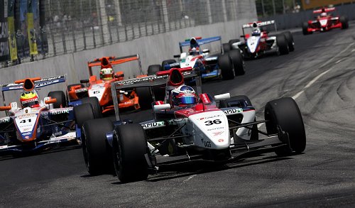 Erik Janis met de International Formula Master in Porto, Portugal